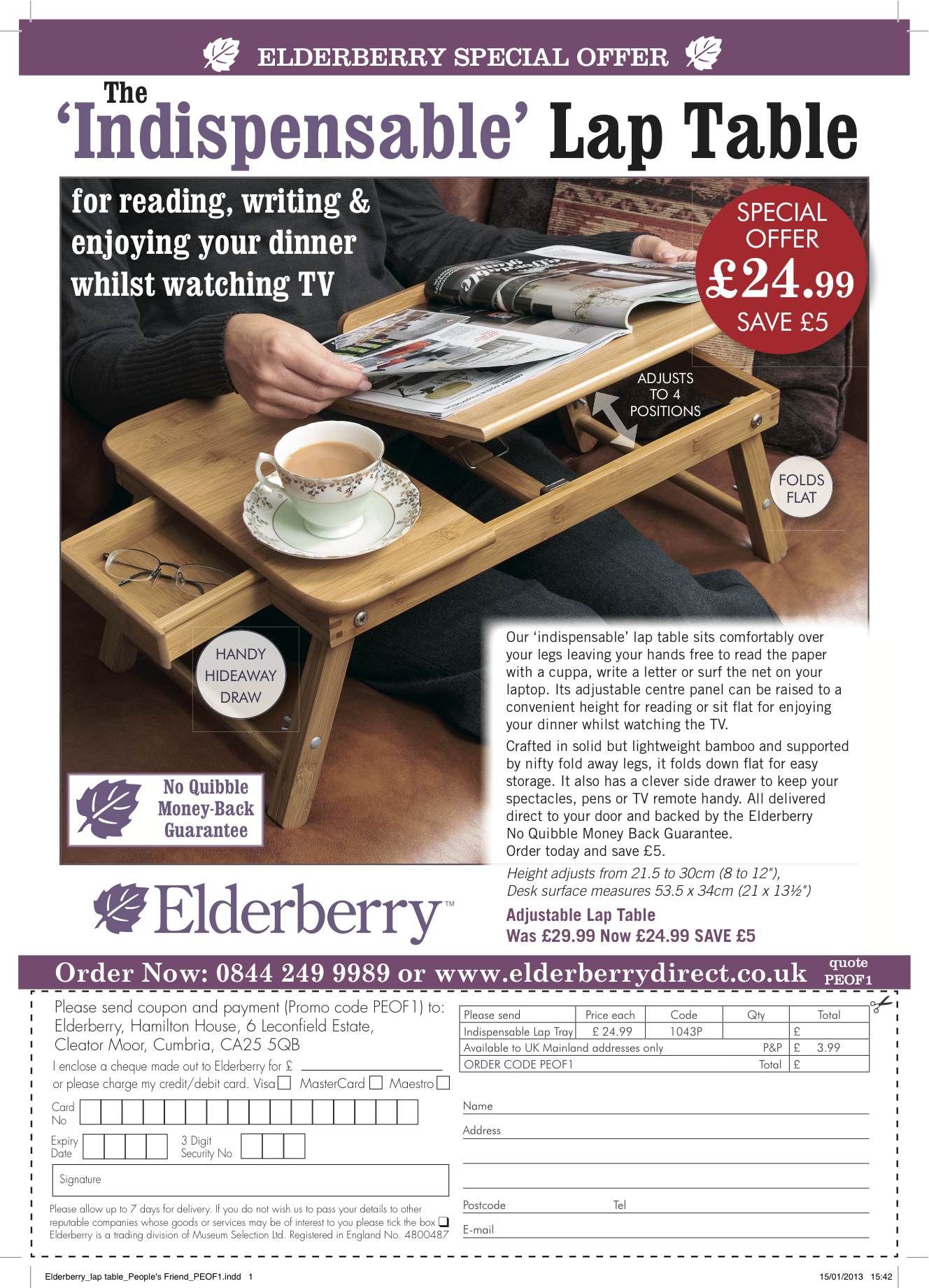 off the page advertising, Elderberry