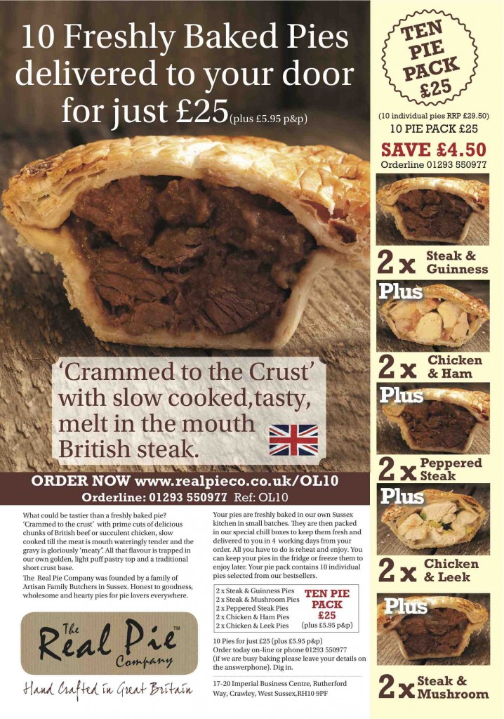 Real Pie off the page advertisement